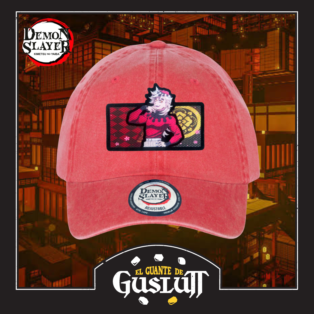 Gorra Demon Slayer: Kimetsu No Yaiba Luna Superior #2 Dōma Roja Tipo Deslavada