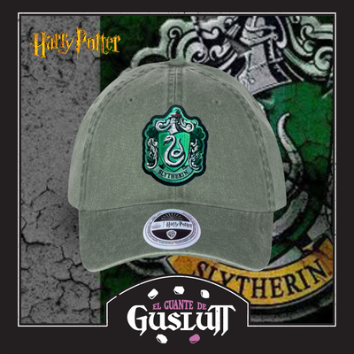 Gorra Harry Potter Emblema Slytherin Verde Tipo Deslavada