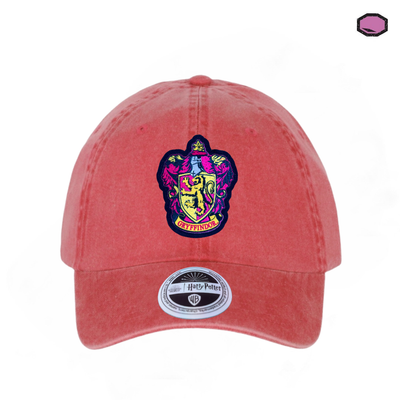 Gorra Harry Potter Emblema Gryffindor Roja Tipo Deslavada