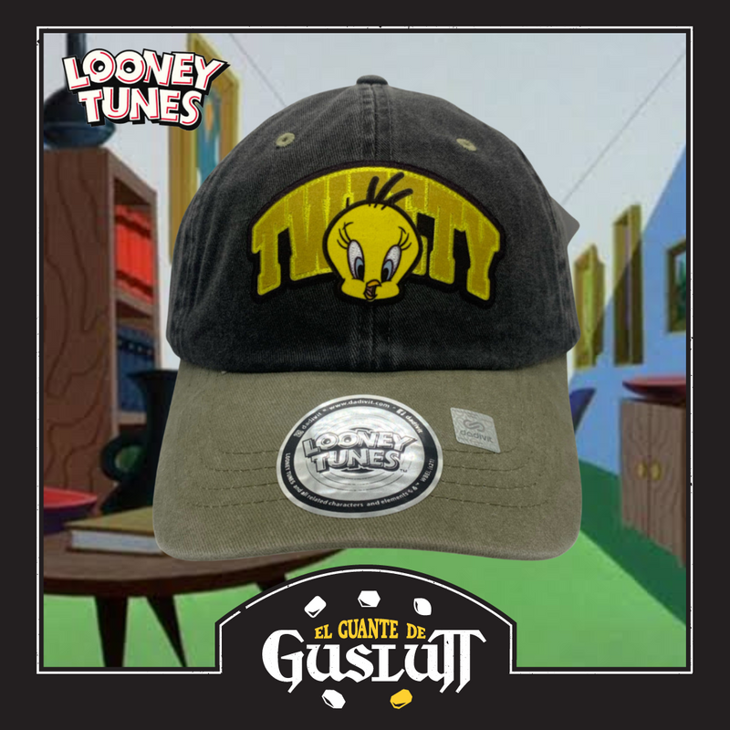Gorra Looney Tunes Tweety Gris-Beige Vintage