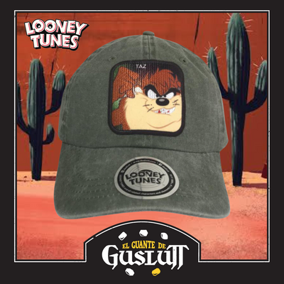 Gorra Looney Tunes Taz Verde Tipo Deslavada