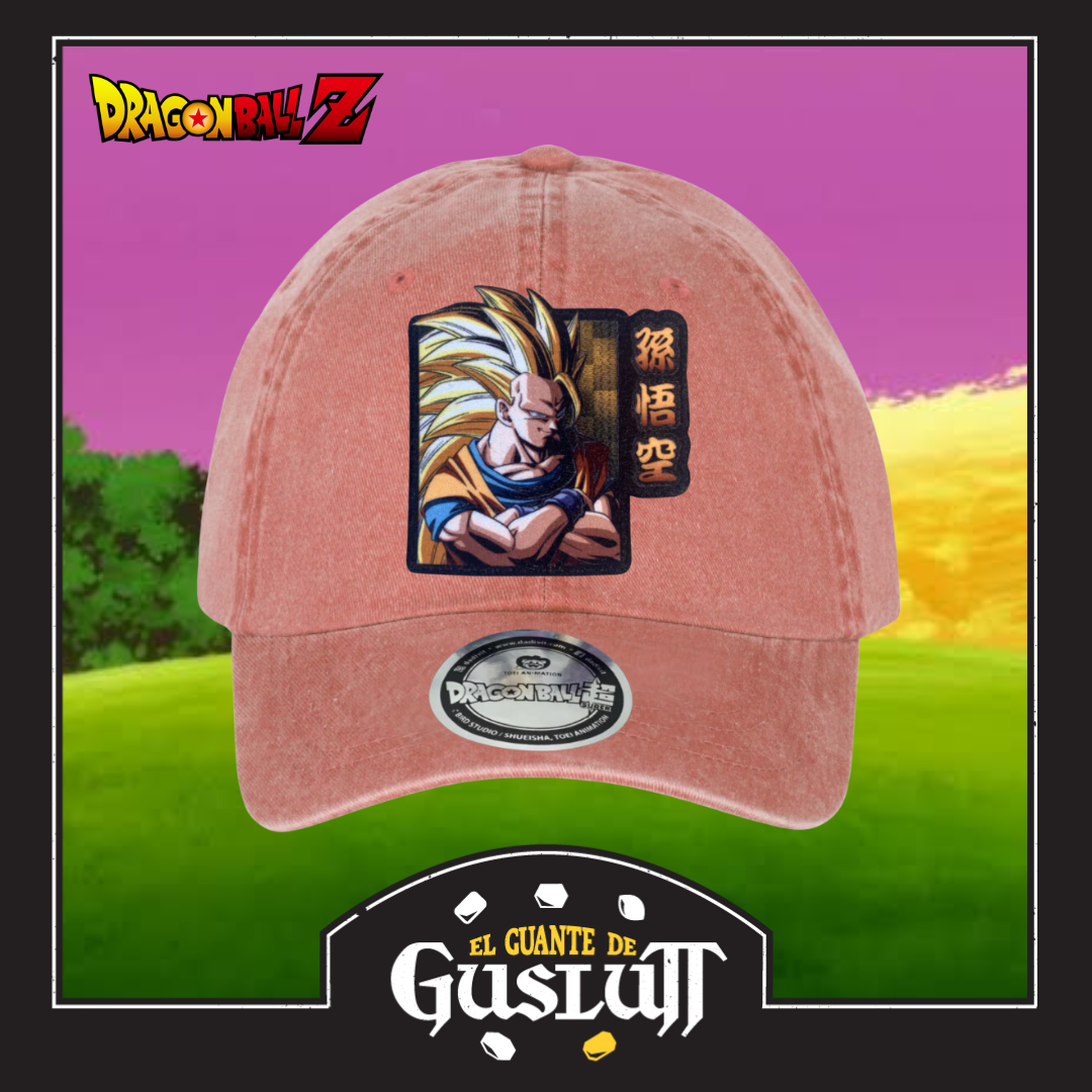 Gorra Dragon Ball Z “Goku Super Saiyan 3” Naranja Vintage