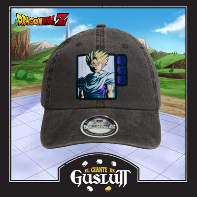 Gorra Dragon Ball Z Son Gohan Gris Tipo Deslavada