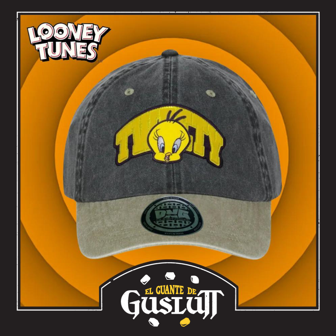 Gorra Looney Tunes “Tweety” Gris-Beige Vintage
