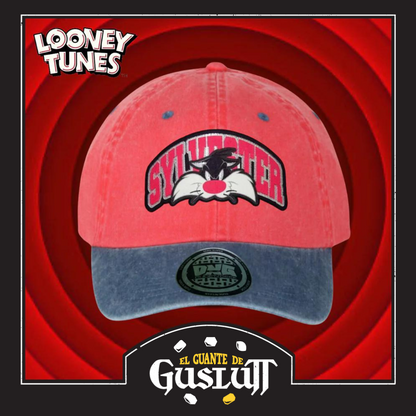 Gorra Looney Tunes “Sylvester Cat” Roja-Azul Vintage