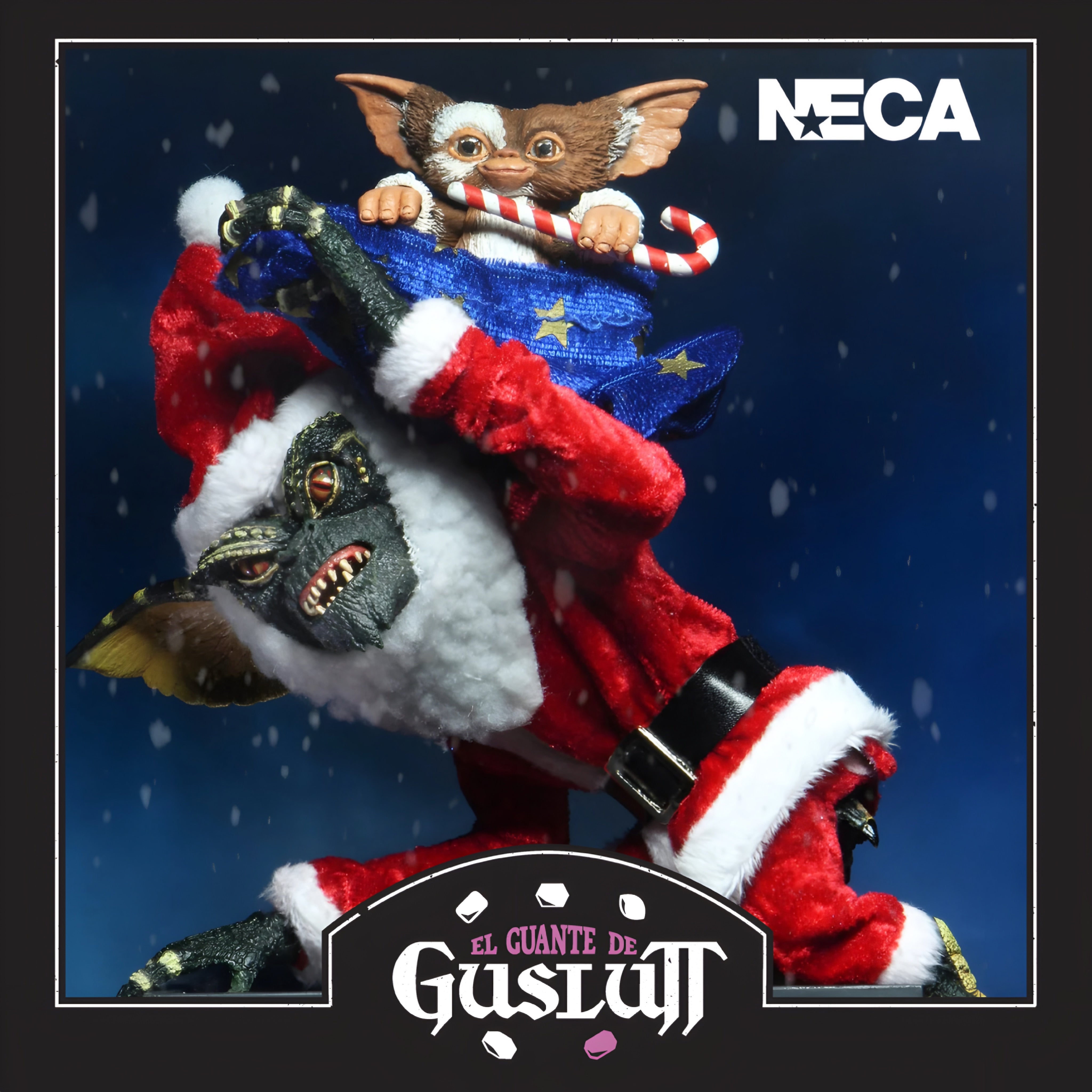 Set de Figuras NECA Santa Stripe & Gizmo Versión Ultimate