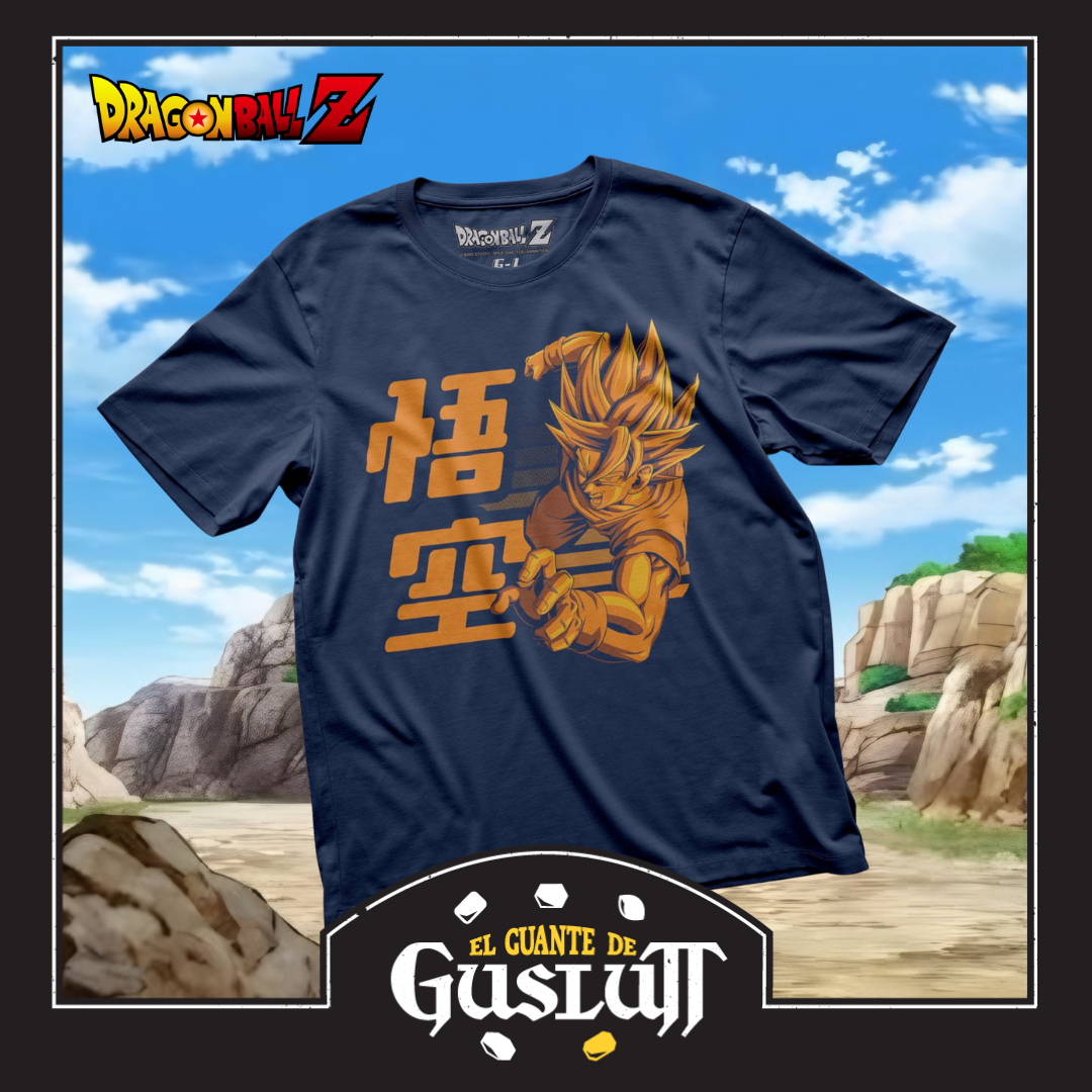 Playera Dragon Ball Z Super Saiyan Son Goku Azul Marino