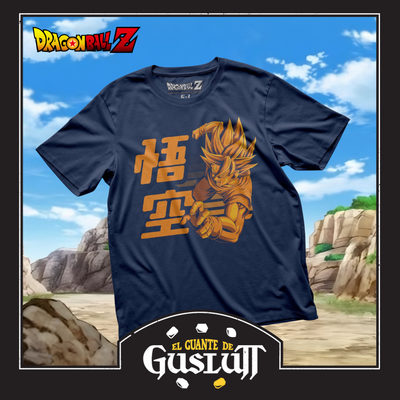 Playera Dragon Ball Z Super Saiyan Son Goku Azul Marino