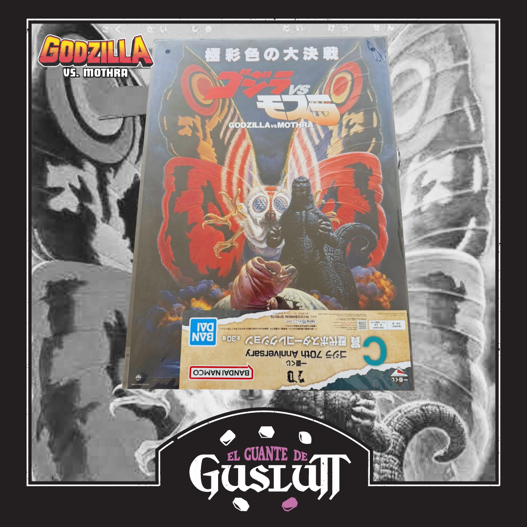 Póster Oficial Godzilla vs Mothra (1992) Ichiban Kuji C Prize — Edición Japonesa 70 Aniversario