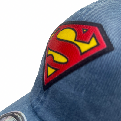 Gorra DC Comics Superman Logo Clásico Azul Tipo Deslavada