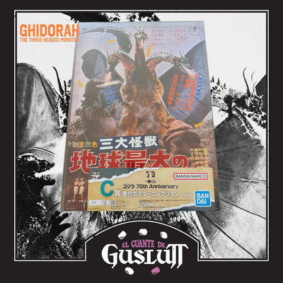 Póster Oficial Godzilla: King Ghidorah The Three Headed Monster (1964) Ichiban Kuji C Prize — Edición Japonesa 70 Aniversario