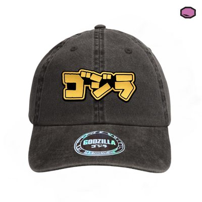 Gorra Godzilla Logo Japonés Gris Tipo Deslavada