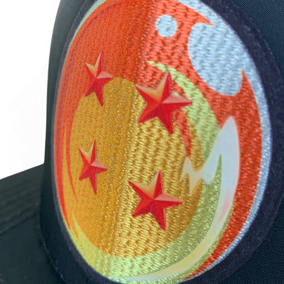 Gorra Dragon Ball Super Esfera 4 Estrellas Snapback Negra