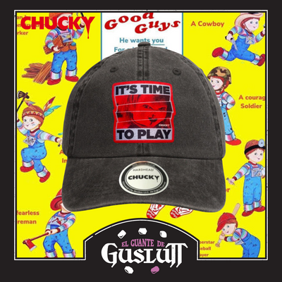 Gorra Chucky It’s Time to Play Gris Tipo Deslavada