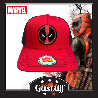 Gorra Marvel Deadpool Roja/Negra Tipo Trucker Premium