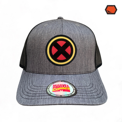 Gorra Marvel X-Men Logo Gris/Negra Tipo Trucker Premium