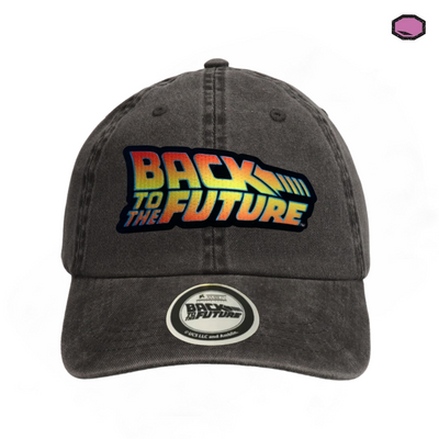 Gorra Back to the Future Logo Clásico Gris Tipo Deslavada