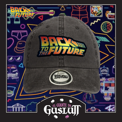 Gorra Back to the Future Logo Clásico Gris Tipo Deslavada