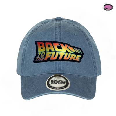 Gorra Back to the Future Logo Clásico Azul Tipo Deslavada