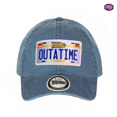 Gorra Back to the Future Outatime Azul Tipo Deslavada