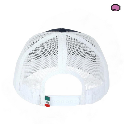 Gorra Jaws Logo Clásico Azul/Blanca Tipo Trucker Premium