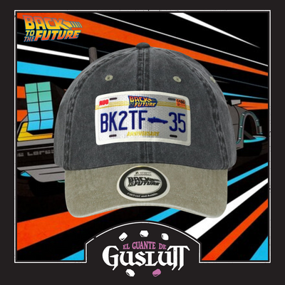 Gorra Back to the Future 35th Anniversary Gris/Beige Tipo Deslavada