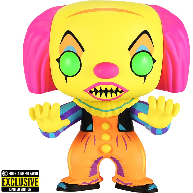 Funko Pop IT Pennywise Black Light Entertainment Earth Exclusive