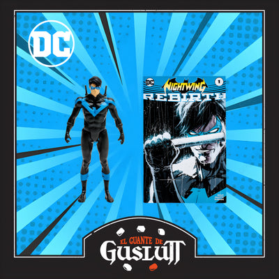 Set de Cómic y Mini Figura Mcfarlane Toys DC Multiverse Page Punchers Nightwing Rebirth
