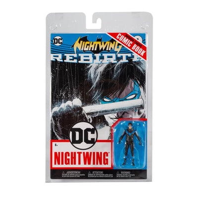Set de Cómic y Mini Figura Mcfarlane Toys DC Multiverse Page Punchers Nightwing Rebirth