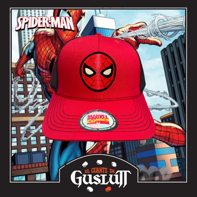Gorra Spiderman Arachnoid Sense Roja/Negra Tipo Trucker Premium