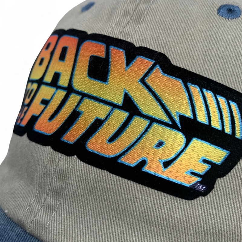 Gorra Back to the Future Logo Beige-Azul Vintage