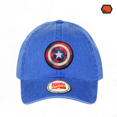 Gorra Marvel Captain America The First Avenger Azul Royal Tipo Deslavada