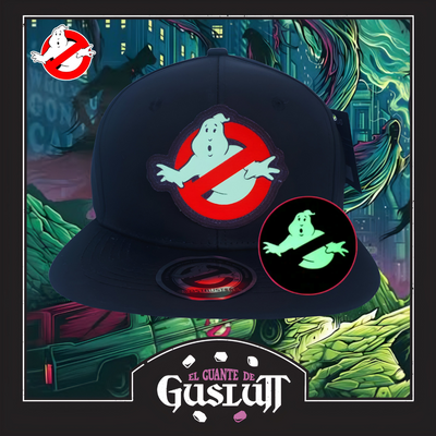 Gorra Ghostbusters Logo Clásico con efecto de brillo en la oscuridad Snapback Negra