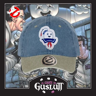 Gorra Los Cazafantasmas Mr. Stay Puft Azul/Beige Tipo Deslavada