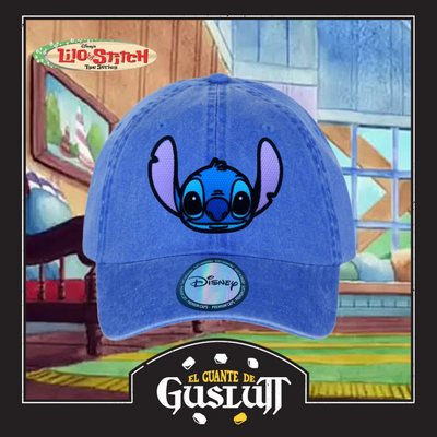 Gorra Lilo & Stitch Experiment 626 Azul Royal Tipo Deslavada