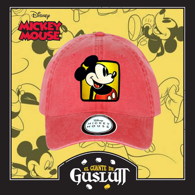 Gorra Disney Mickey Mouse Coral Tipo Deslavada