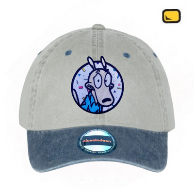 Gorra Nickelodeon Rocko’s Modern Life Beige/Azul Tipo Deslavada