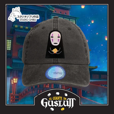 Gorra Studio Ghibli Spirited Away No-Face Gris Tipo Deslavada