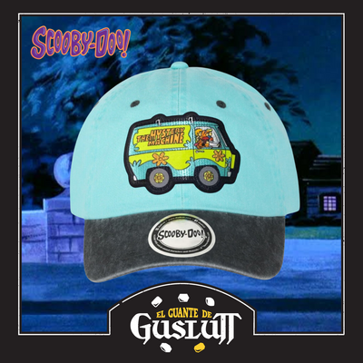 Gorra Scooby Doo Máquina del Misterio Menta/Gris Tipo Deslavada