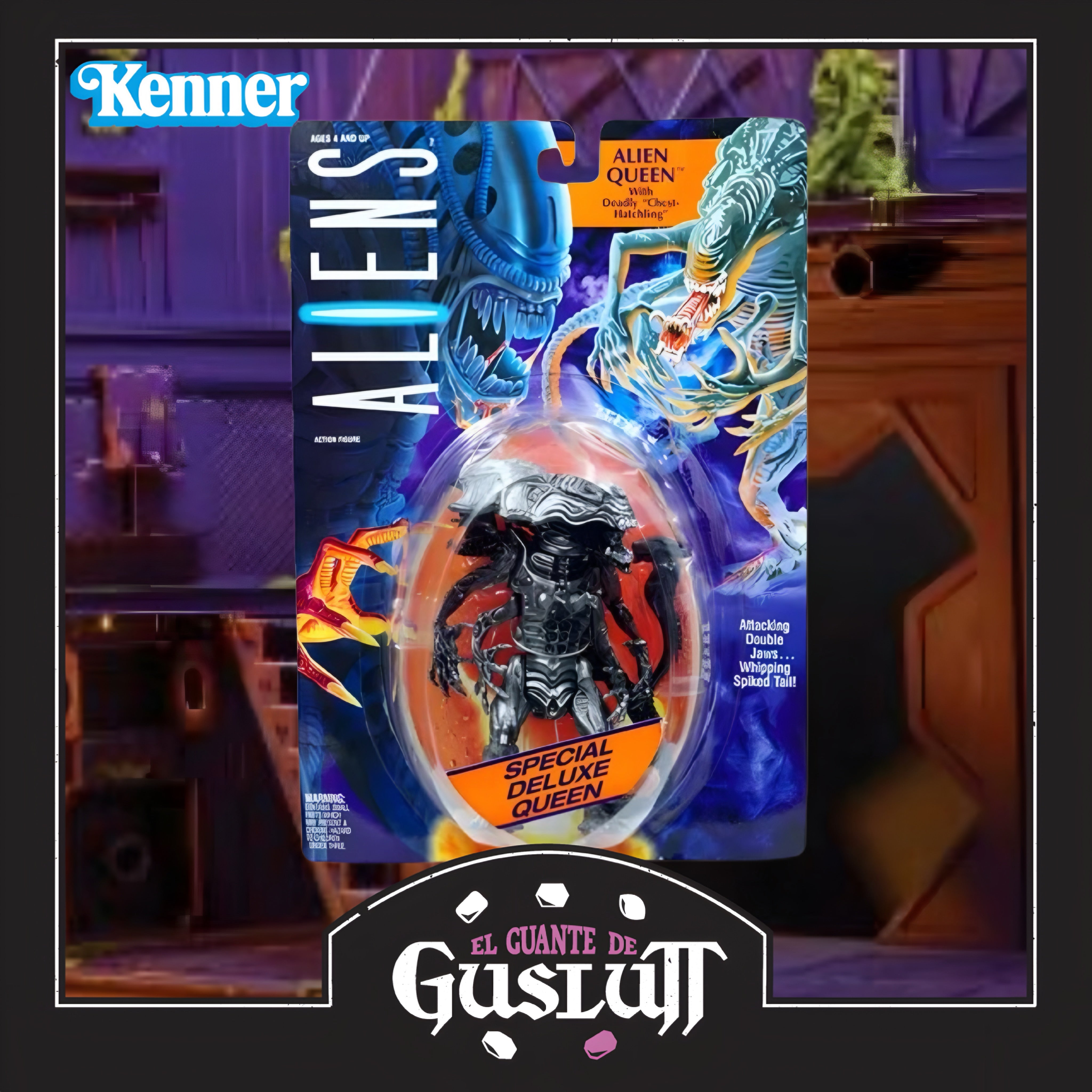 Figura Retro Kenner Alien Queen con acción de ataque