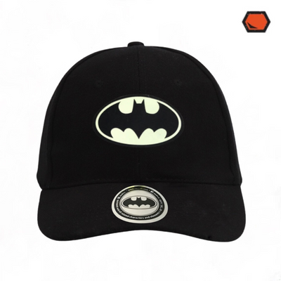 Gorra DC Comics Batman Logo con efecto de brillo en la oscuridad Negra