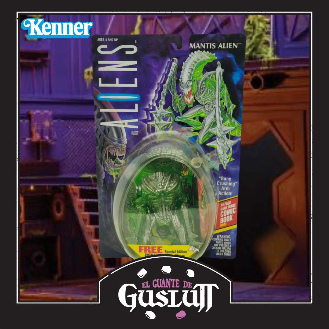 Figura Retro Kenner Mantis Alien con acción de ataque