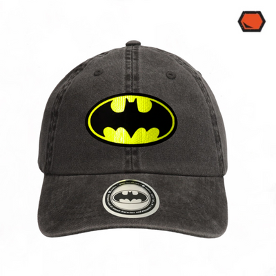 Gorra DC Comics Batman Logo Clásico Gris Tipo Deslavada
