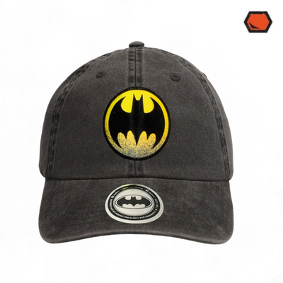 Gorra DC Comics Batman Batiseñal Gris Tipo Deslavada