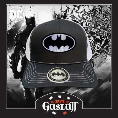 Gorra DC Comics Batman Black & White Logo Negra/Blanca Tipo Trucker Premium