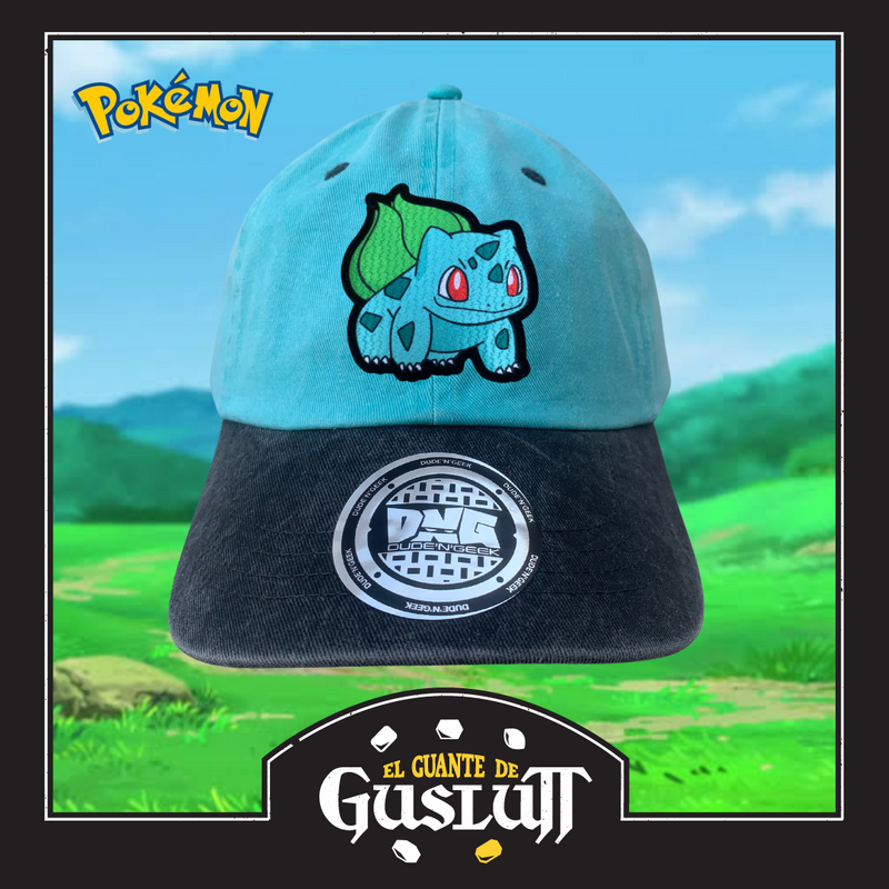 Gorra Pokémon “Bulbasaur” Menta/Gris Vintage