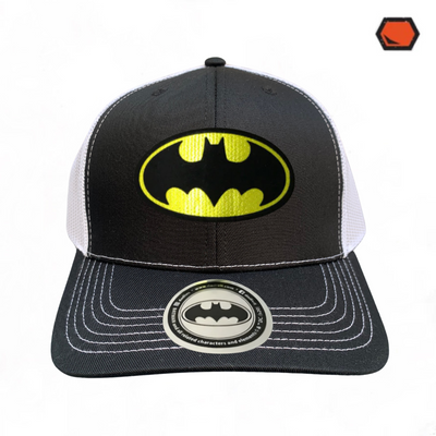 Gorra DC Comics Batman Classic Logo Clásico Negra/Blanca Tipo Trucker Premium