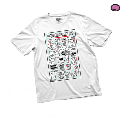 Playera Back to the Future Traveler’s Kit Blanca