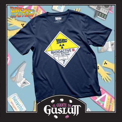 Playera Back to the Future Time Travel Azul Marino