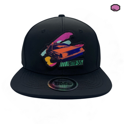 Gorra Back to the Future “Delorean Time Machine 35th Anniversary”  Snapback Negra